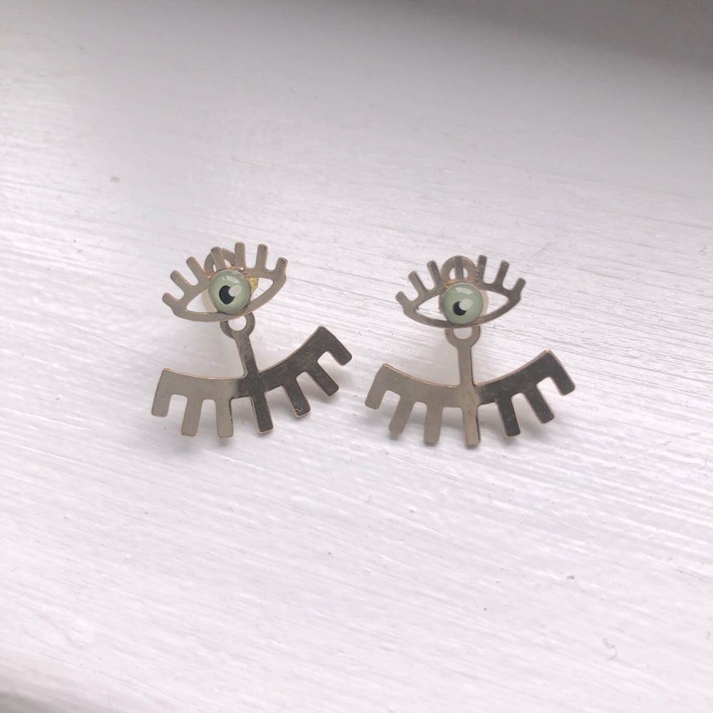 Gold Evil Eye Earrings